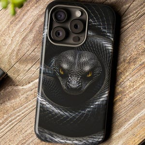 Nightshade Viper Snake Scale Tough Case - Fits iPhone and Samsung Galaxy, Dark Fantasy, Reptile Gothic Luxe