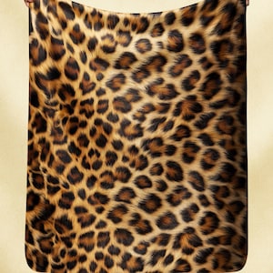Leopard Cheetah Jaguar Animal Print Blanket, Plush Faux Fur Throw, Cozy Bedspread for Couch Lounge, Warm Bedding, Room Decor