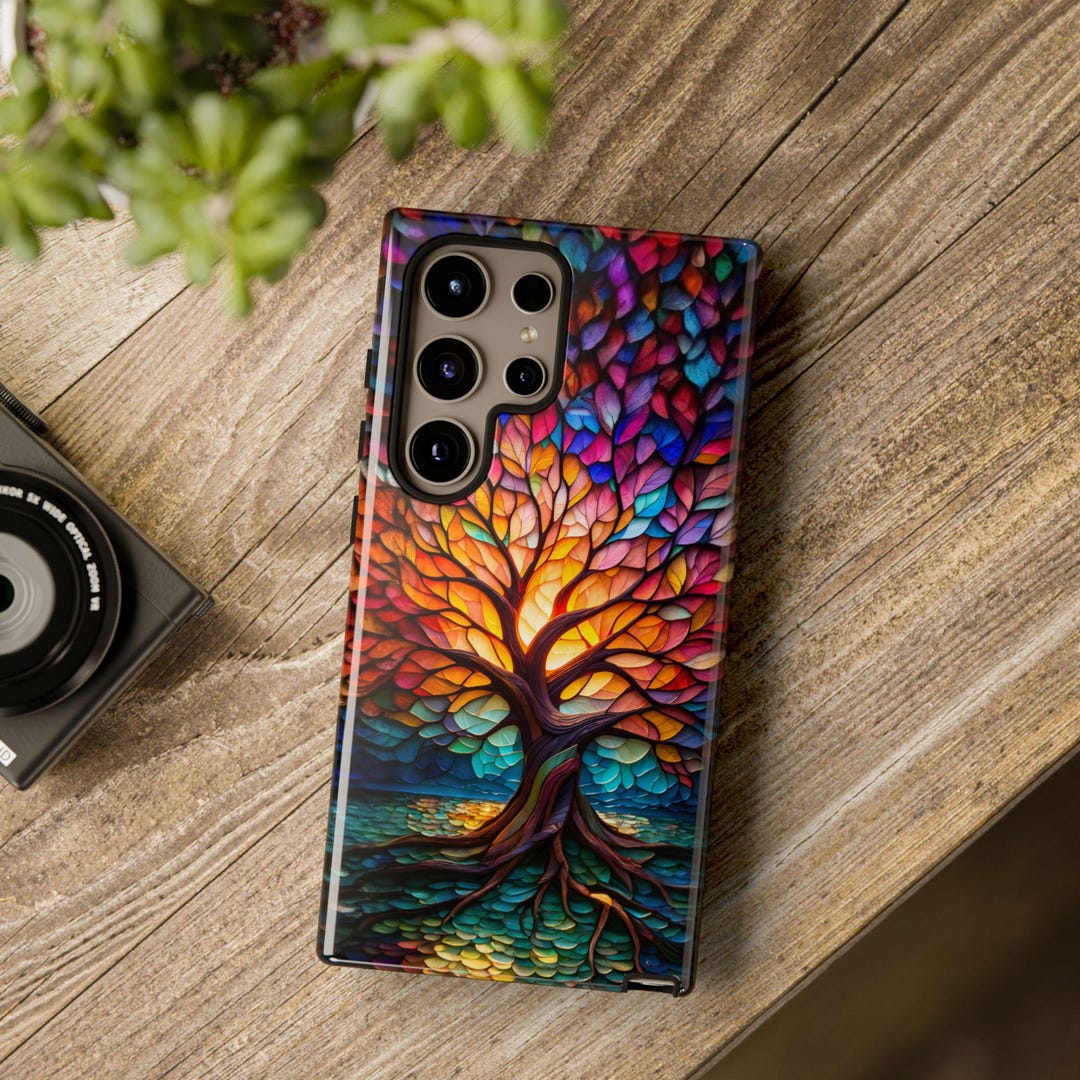 Stained Glass Tree of Life Tough Case - Fits iPhone and Samsung Galaxy ...