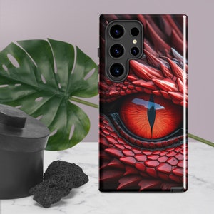 Red Dragon Eye Samsung Case: Fantasycore DND Phone Cover