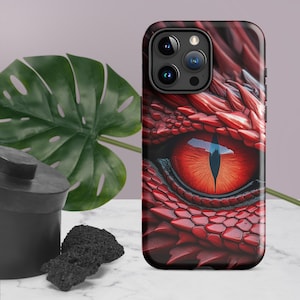 Red Dragon Eye iPhone Case: Fantasy RPG Phone Cover