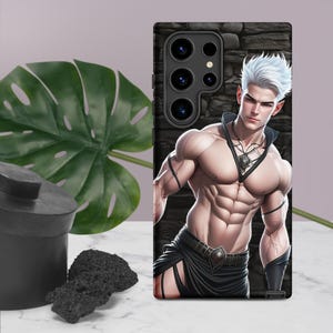 Good Boy Gone Bad - Tough case for Samsung®, Anime Dream Hunk, Male Pin Up, Handsome Man, Cartoon Cool Guy, Shirtless Stud, Strong Male Abs