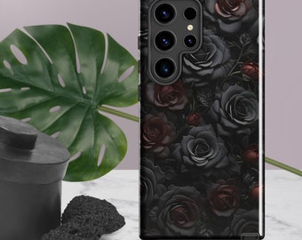 Dark Gothic Rose Samsung Case: Elegant Floral Vampire Design
