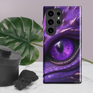 Ultraviolet Dragon Eye Samsung Case: Fantasy RPG Phone Cover