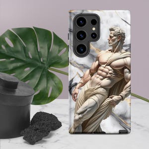 Sculpted Sculpture - Tough case for Samsung®,Muscle Bodybuilder, Gift for Him & Her, Stylish Fitness, Alpha Strong Man,Classic Handsome Hero