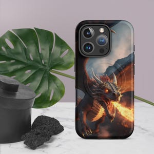 Firestorm - Fire Breathing Dragon MagSafe iPhone Case: DND RPG Phone Cover