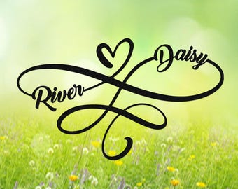 Custom Couple Names Sign,Personalized Metal Infinity Sign,Metal Engagement Sign,Wedding Gift for Couple,Metal Wall Art,Bridal Shower Gift