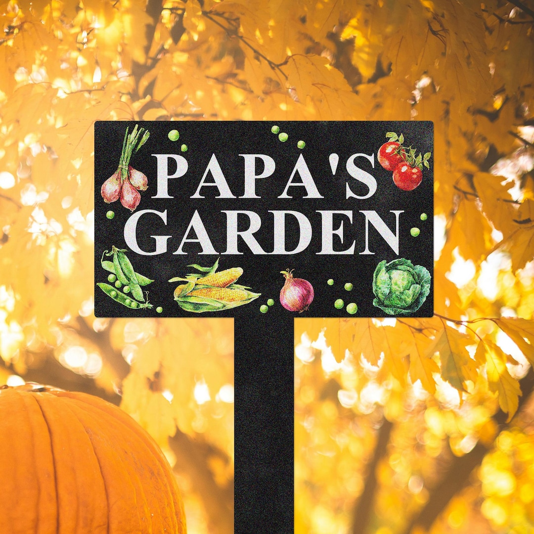 Vegetable Sign Custom Vegetable Garden Sign, Personalized Metal Vegetable Garden Stake ...