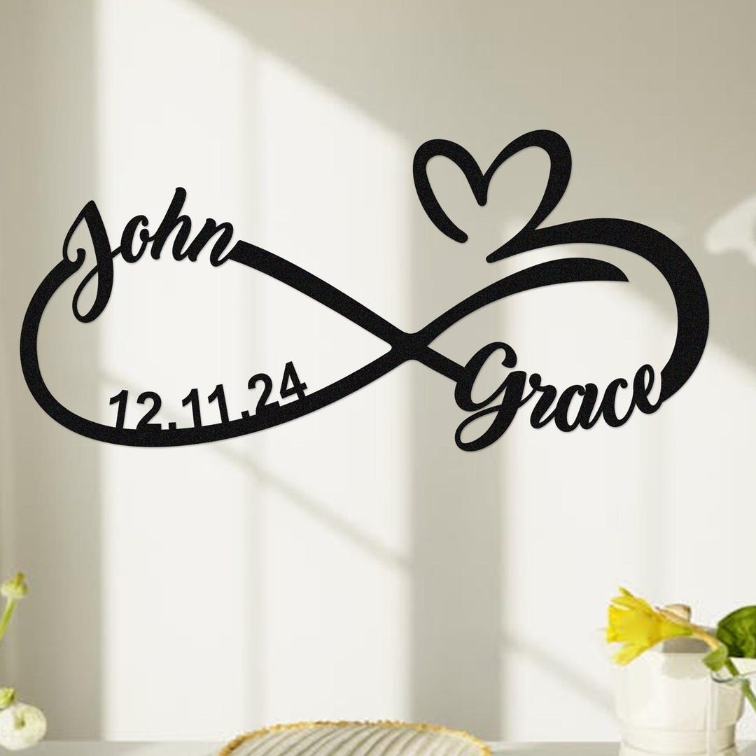 Infinity Sign Custom Custom Metal Infinity Sign, Personalized Wedding Gift for Couple ...