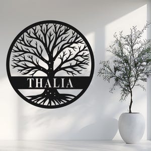 Personalized Tree of Life Name Sign, Custom Metal Wall Art, Tree of Life Sign, Metal Home Sign, Metal Tree Sign, Wall Hanging Tree Sign