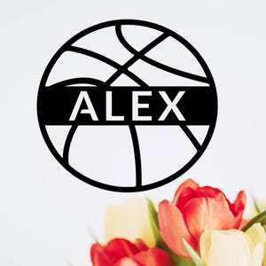 Letrero de metal de baloncesto personalizado, arte de pared de metal de baloncesto, letrero con nombre de jugador de baloncesto personalizado, letrero con nombre de deportista, decoración de pared de baloncesto