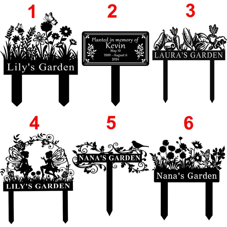 Letrero de jardín personalizado con estaca, diseño floral, nombre del jardinero, metal para mamá, decoración de porche imagen 7