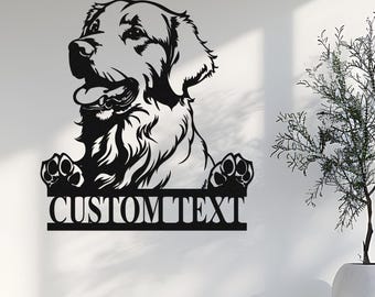 Custom Metal Dog Name Sign, Personalized Dog Wall Sign, Metal Dog Wall Art, Pet Name Yard Sign, Metal Pet Name Plaque, Dog Lover Gift