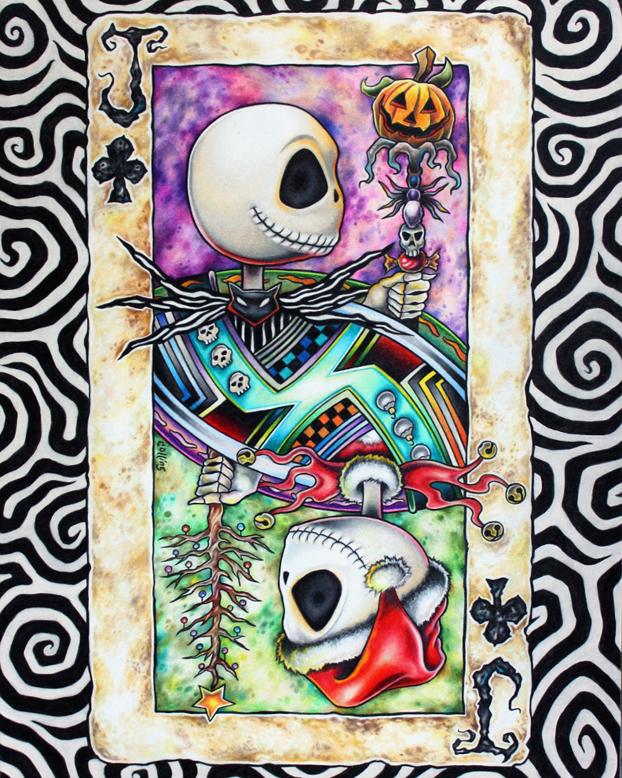 Wall Decor Home & Living by Bryan Collins Jack Skellington Sally Zero Nightmare Before Christmas