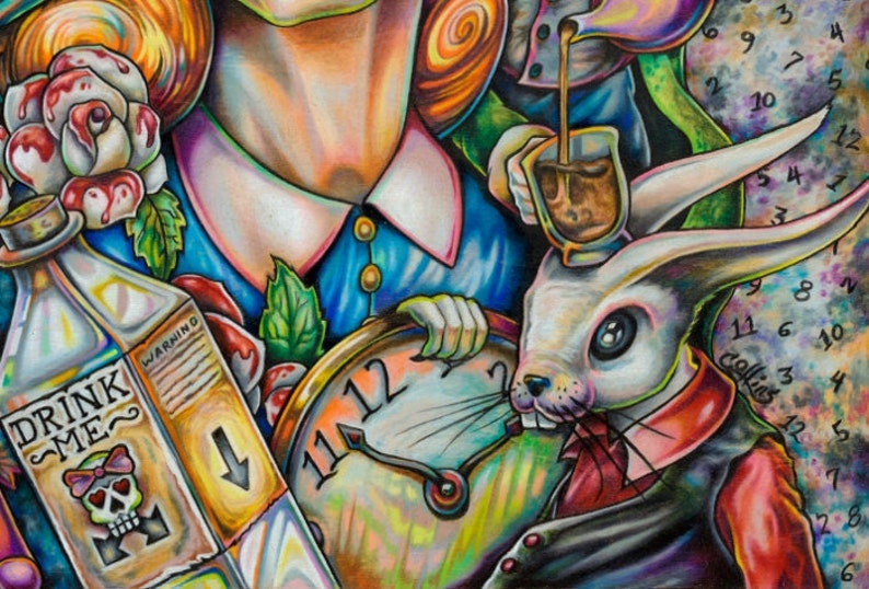 Alice In Wonderland Pop Wall Art Fine Pop Print by Bryan | Etsy