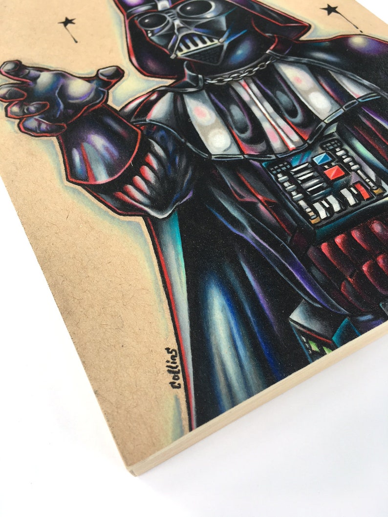 Darth Vader Original 8x10 Star Wars pop art on wood by Bryan Collins