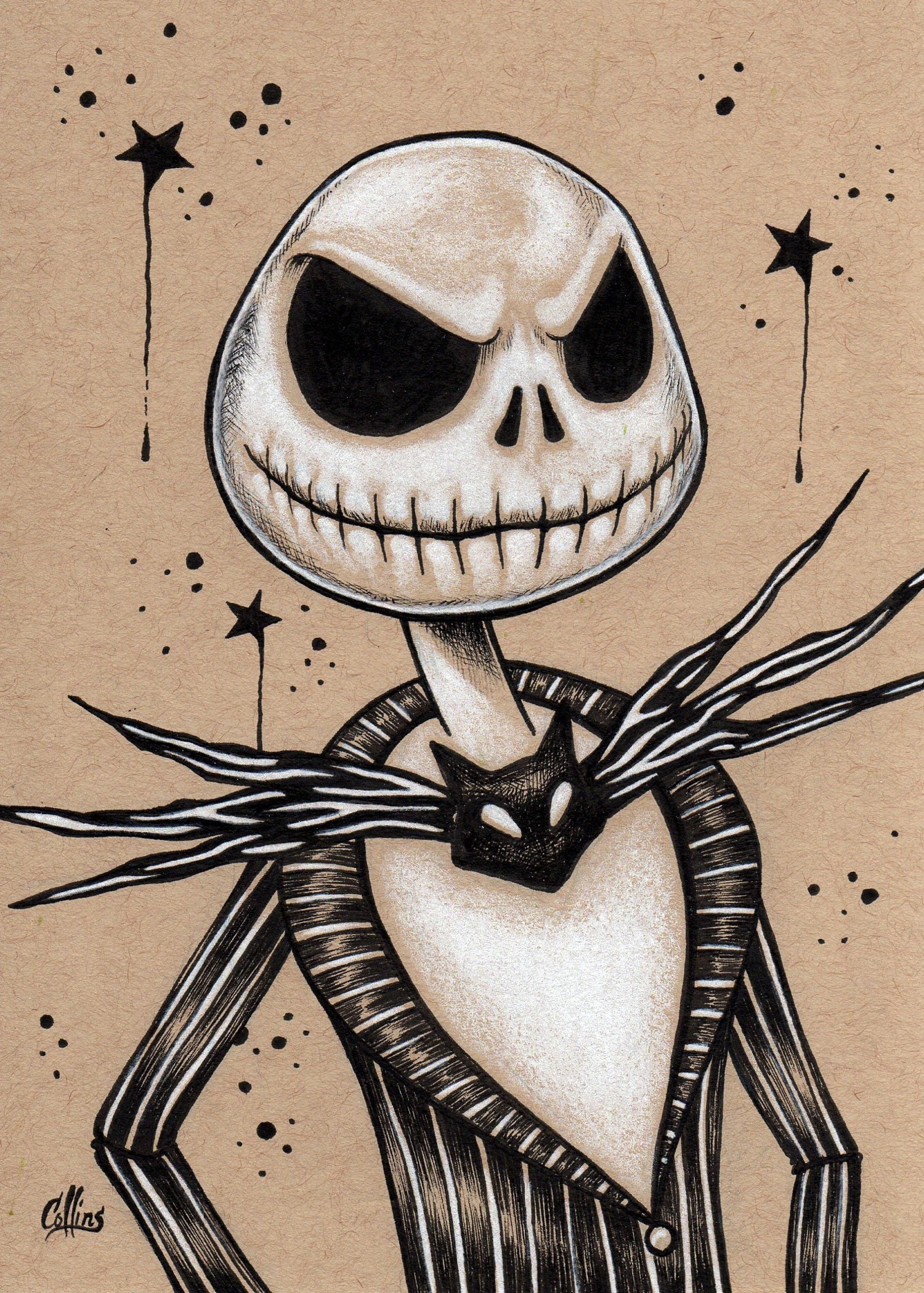 Jack Skellington Portrait - 24x36 Canvas Giclée print — Darin