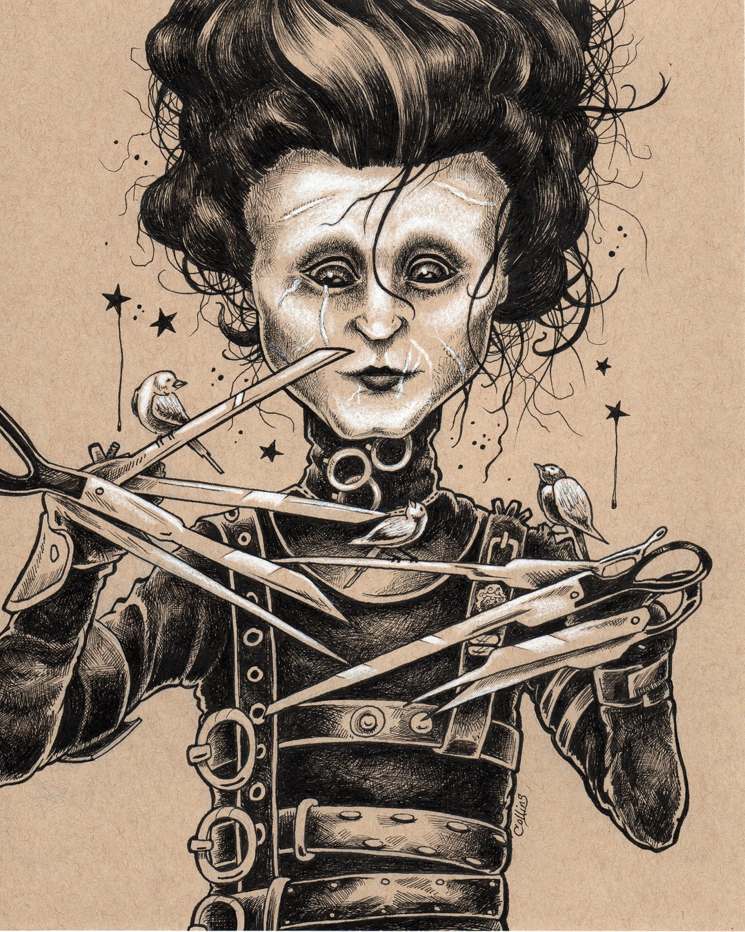 Edward Scissorhands Fine Art Wall Print - by Bryan Collins - Etsy