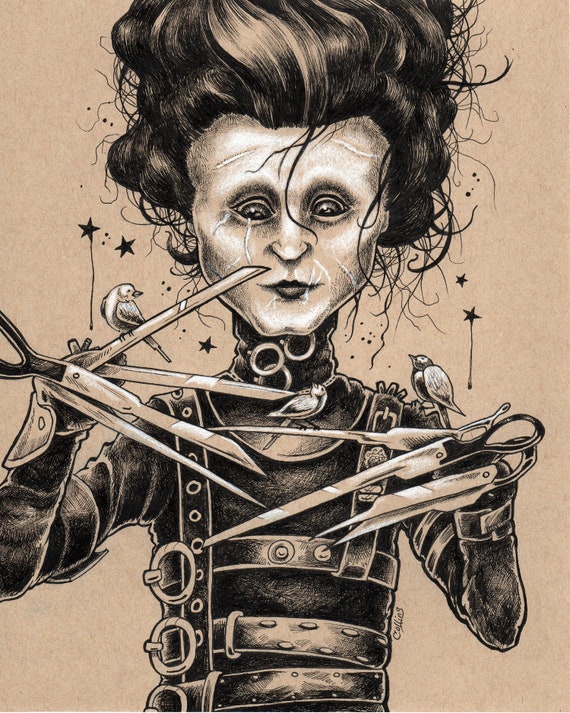 Edward Scissorhands Fine Art Wall Print - by Bryan Collins - Etsy