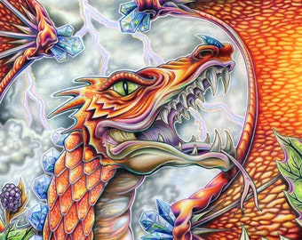Dragon fine print wall art by Bryan Collins