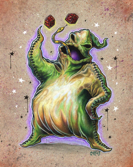 Oogie Boogie Nightmare Before Christmas Pop Wall Fine Art Wall Print by  Bryan Collins 