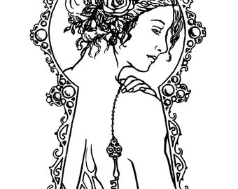 fantasy art nouveau etsy