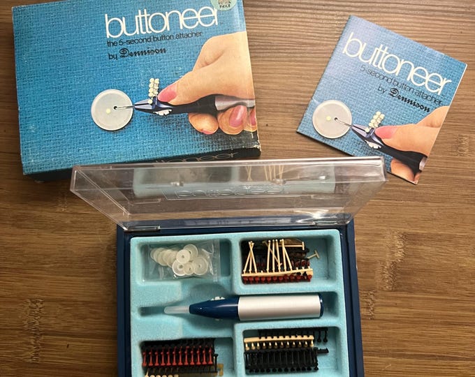 Vintage Buttoneer the 5 Second Button Attacher by Dennison - 1968 MCM ...