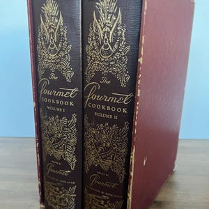 Vintage 1950s The Gourmet Cookbooks Vol 1 and 2 MCM Mid Century Recipes