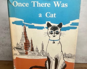 Vintage 1961 "Once There Was a Cat" – Dolch First Reading Folklore – Stunning Mid-Century Illustrations by Carl & Mary Hauge