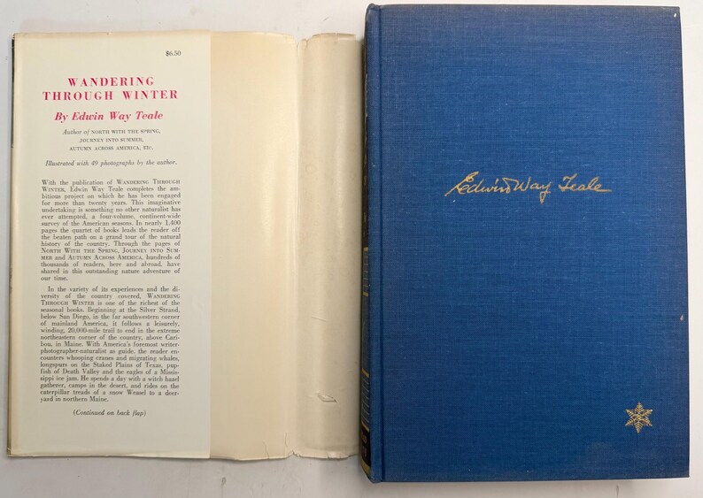 Wandering Through Winter by Edwin Way Teale 1965 First Edition Hardcover with Dust Jacket, Pulitzer Prize Winner, Vintage Nature Book image 6