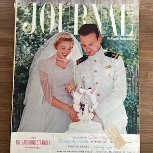 Vintage May 1953 Ladies Home Journal Magazine 1950s Ephemera Mid Century MCM Fashion Recipes Queen Elizabeth Wedding Gift Idea