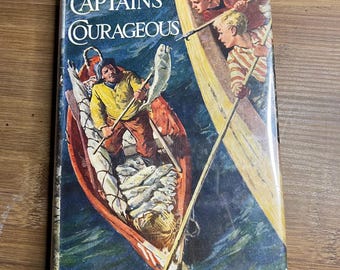 Captains Courageous by Rudyard Kipling - 1958 The Young People’s Edition Vintage Children's Book - Illustrated - Macmillan