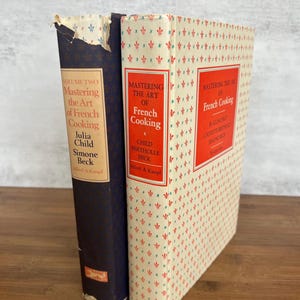 Mastering the Art of French Cooking Volume One & Volume Two Julia Childs 1972 Vintage Recipes Cookbook