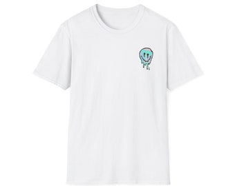 Holographic Neon Smiley Face T-shirt