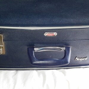 Vintage Koffer, blau, Flughafen, Cheney, England, Koffer, Retro Selten Bild 2