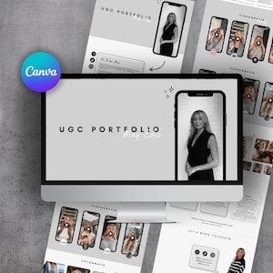 UGC Portfolio Template Canva Dutch, ugc Website Template, Minimalist UGC portfolio, Neutral ugc website, UGC website