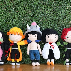Crochet Handmade Demon Slayer Amigurumi Plushy Collection – Nezuko Kamado Kanao Tsuyuri Inosuke Hashibira Zenitsu Agatsuma Tanjiro Kamado
