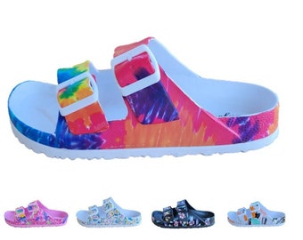 Fashion Trend Double Buckle Adjustable EVA Slides Comfortable Light Weight Slip-On Sandals