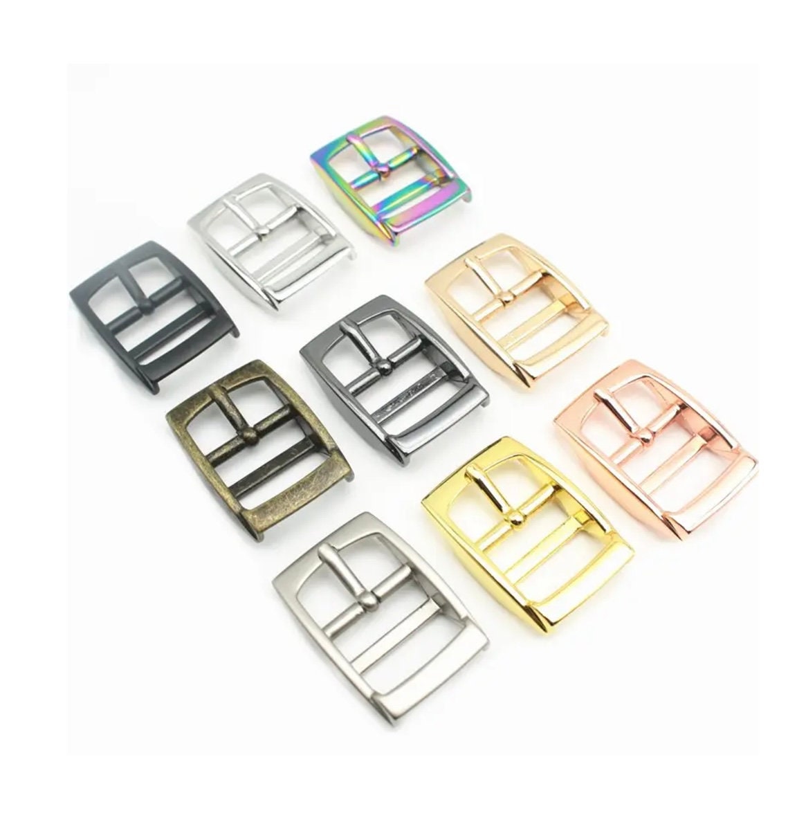 Colored hardware for collars, Rose Gold, Rainbow, Black