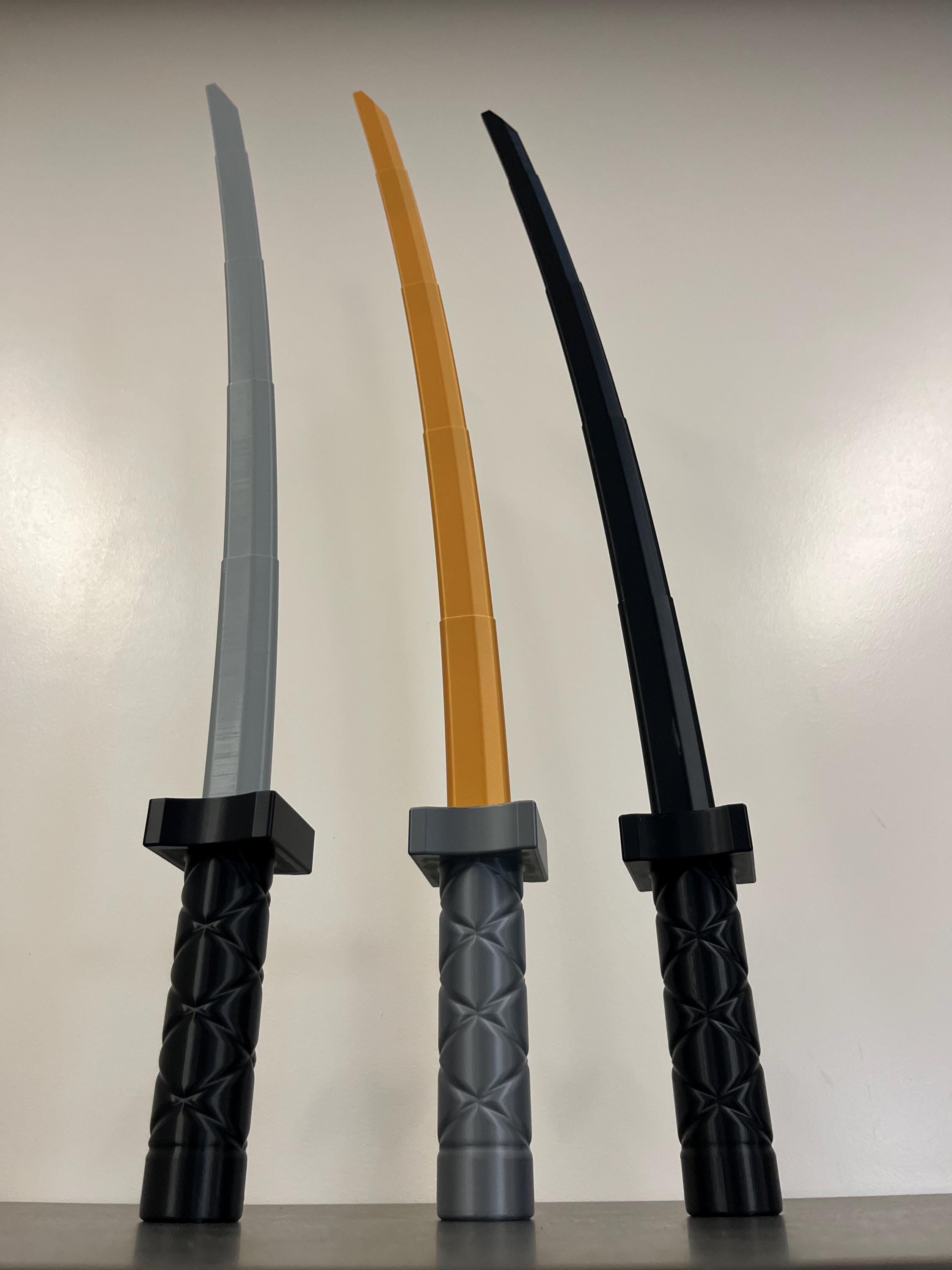 Collapsing Ninja Katana Sword: Interchangeable Blade Building