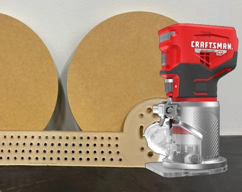 Router Circle Jig for Craftsman compact palm router (V20 Max)