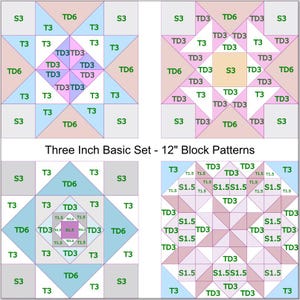 Quilting Patchwork Templates - 3 Inch Set - Etsy