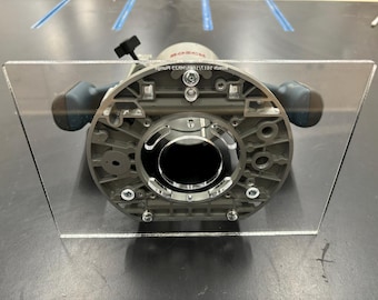 Wide router base plate for Bosch routers