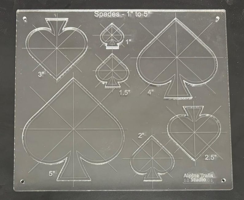 Card Suits Router Template - Hearts, Diamonds, Clubs, and Spades - Etsy
