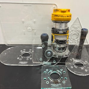 Router base plates for DeWalt compact palm routers (Models DW600 / DW611 / DW612)