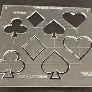 Card Suits Router Template - Hearts, Diamonds, Clubs, and Spades - Etsy