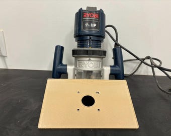 Wide router base plate for Ryobi routers