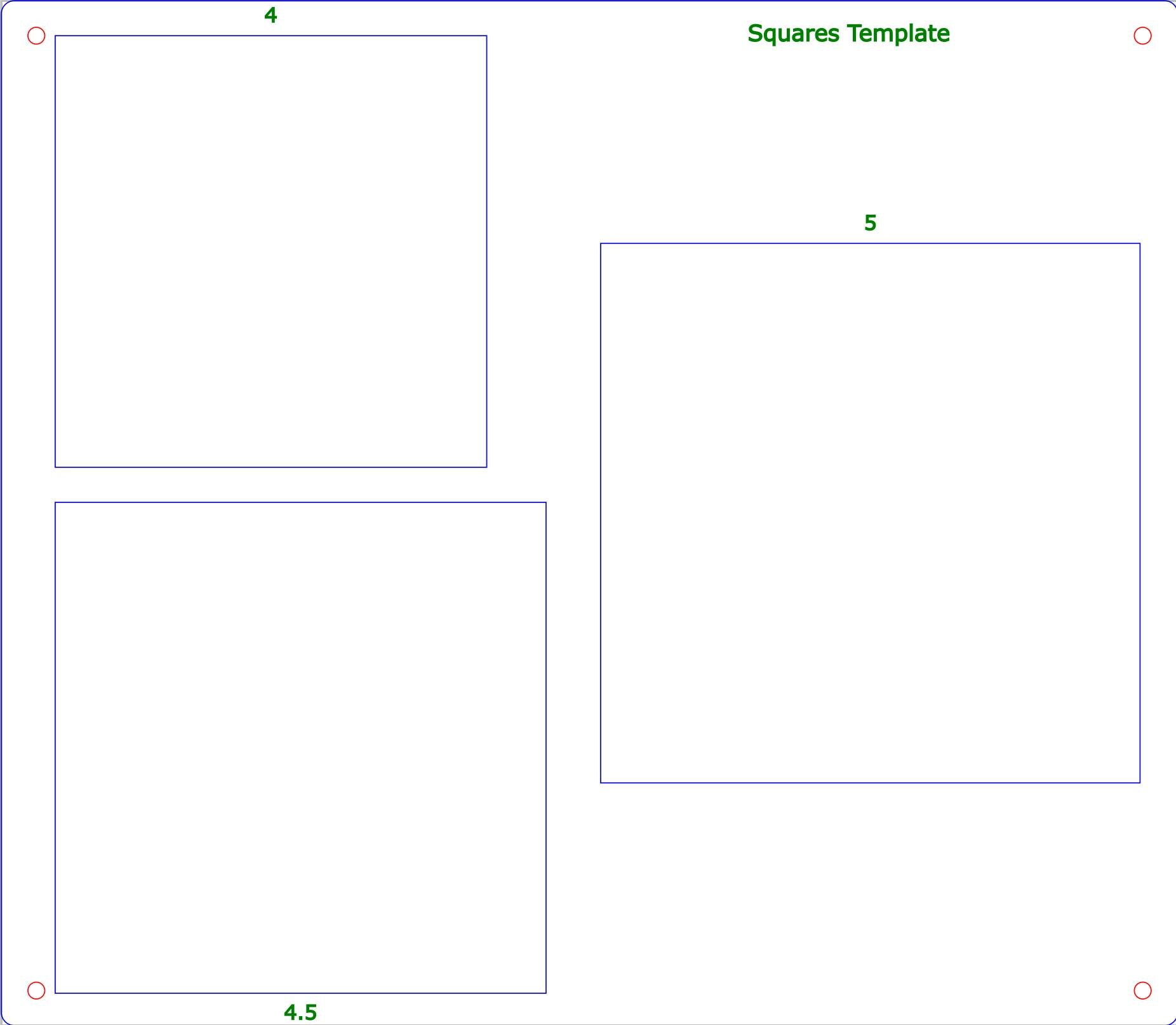 Router Squares and Rectangles Cutting Templates - Etsy