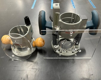 Router base plates for Bosch routers