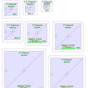 Quilting Patchwork Templates - Square and Rectangle Shapes Sets